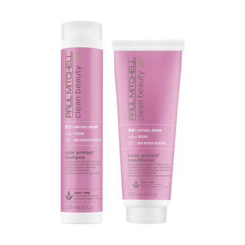 Paul Mitchell Clean Beauty Colour Protect Duo – Clean Beauty Color Protect Shampoo 250 ml and Clean Beauty Color Protect Conditioner 250 ml