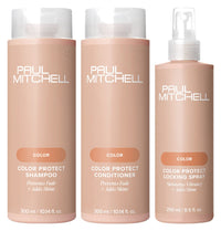 Paul Mitchell Color Protect Complete Routine – Routine Set: Color Protect Shampoo 300 ml, Color Protect Conditioner 300 ml, Color Protect Locking Spray