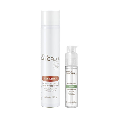Paul Mitchell Hot Off The Press & Super Skinny Duo 100 ml + 25 ml: Hot Off The Press Heat Protectant 100 ml + Super Skinny Serum 25 ml