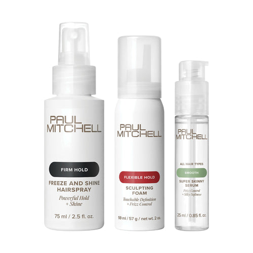 Paul Mitchell Styling Travel Set 3 travel sizes: Freeze And Shine Super Spray 75 ml + Sculpting Foam 59 ml + Super Skinny Serum 25 ml
