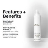 Paul Mitchell Super Clean Light Hairspray – features and benefits: lightweight spray for fine hair, body-building formula for softness, shine and fullness, cucumber melon scent